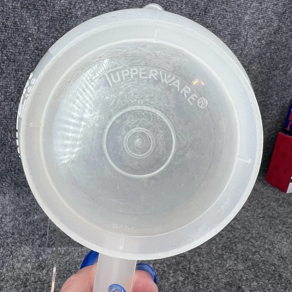 Vintage Tupperware 1288 Mix N Pour Measuring Bowl 4 Cup Clear Markings No Lid